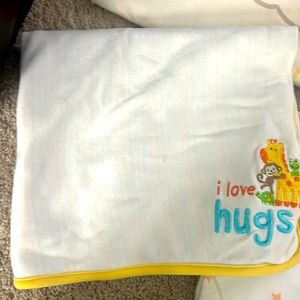 4 super soft 100% cotton baby blankets